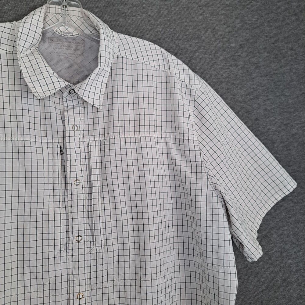 5.11 Tactical Series Mens XL Short Sleeve Snap Shirt Windowpane Zip Pocket - Picture 1 of 11